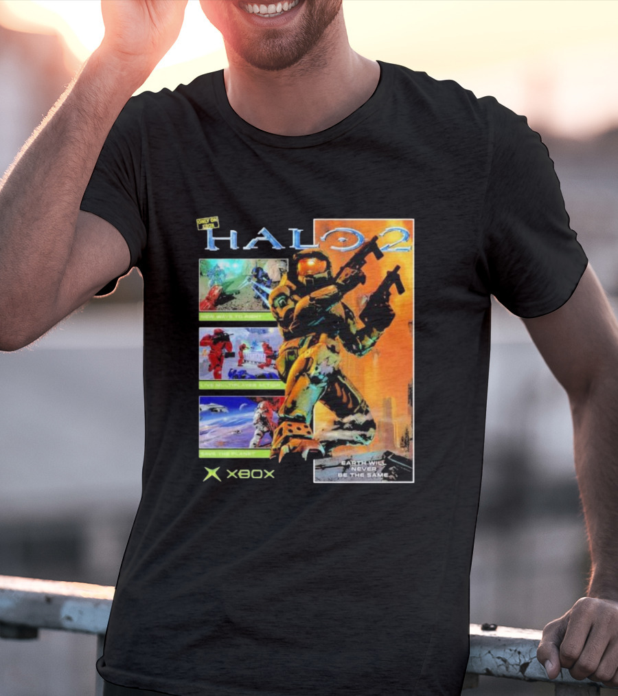 Halo 2 Master Chief Xbox Matchmaking Earth Will Never Be The Same T-Shirt