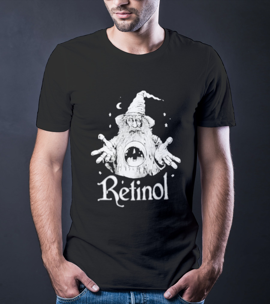 Retinol Enchanted Wizard Under Moonlit Stars T-Shirt