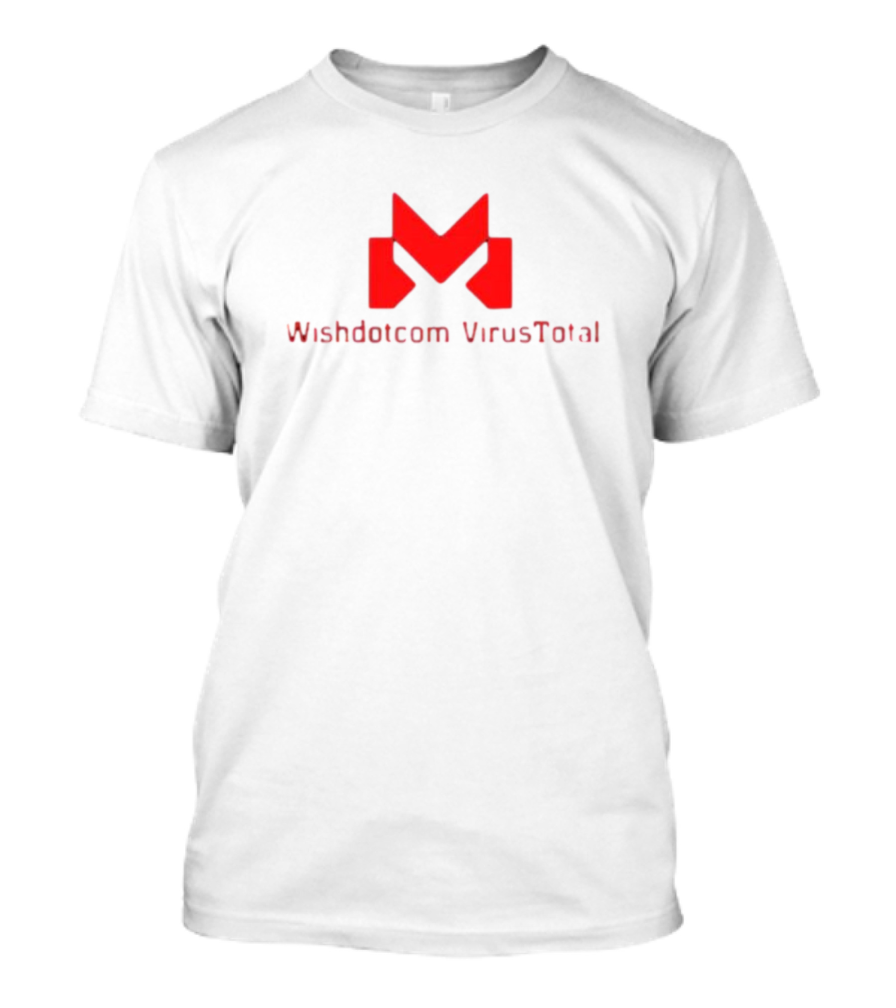 Wishdotcom VirusTotal Logo Icon Red Typography T-Shirt