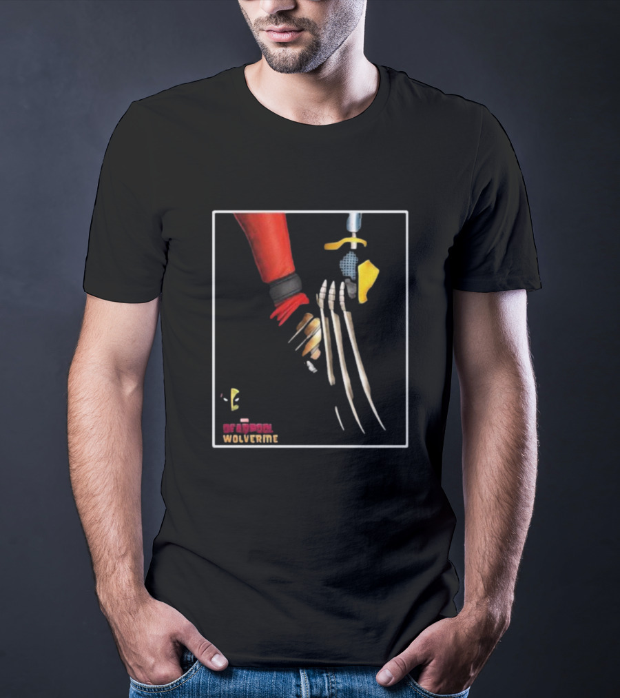 Deadpool Wolverine Handshake Claws T-Shirt
