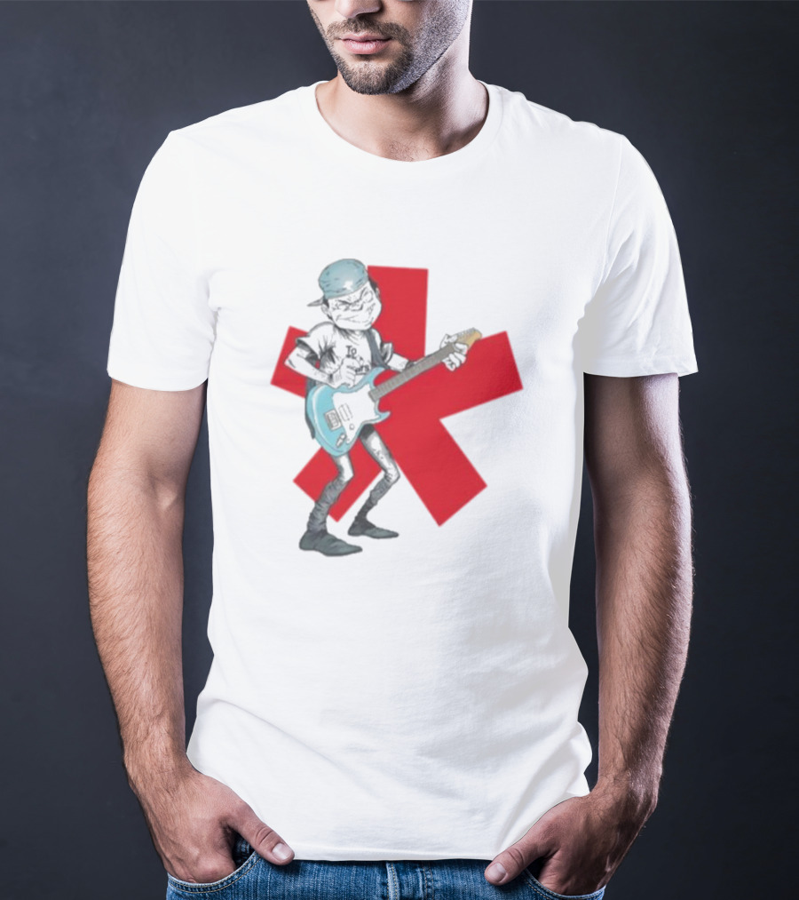 Tmd Comic By Thomas Tenney Rock Guitar Character With Red Asterisk T-Shirt