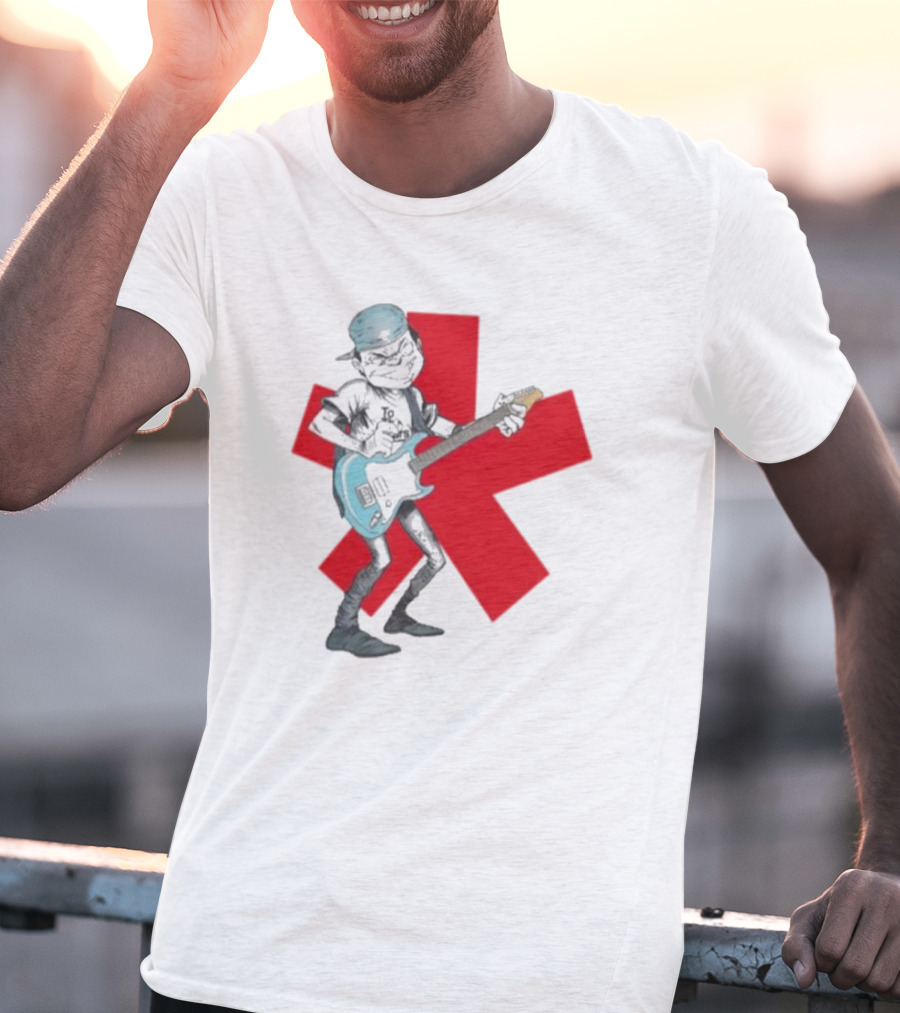 Tmd Comic By Thomas Tenney Rock Guitar Character With Red Asterisk T-Shirt