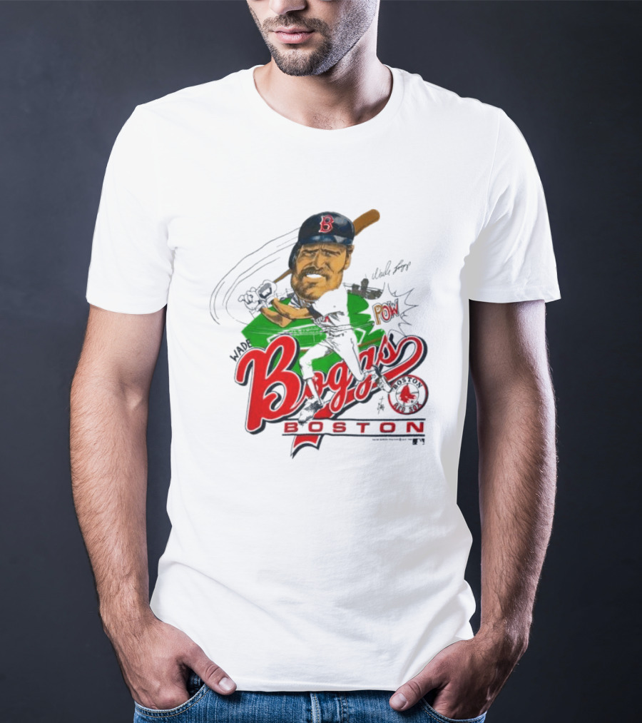 Wade Boggs Boston Red Sox Pow Baseball Signature HOF 2005 T-Shirt