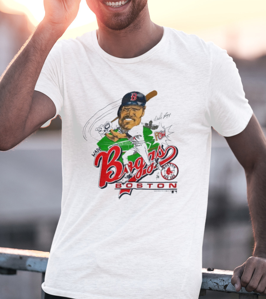 Wade Boggs Boston Red Sox Pow Baseball Signature HOF 2005 T-Shirt