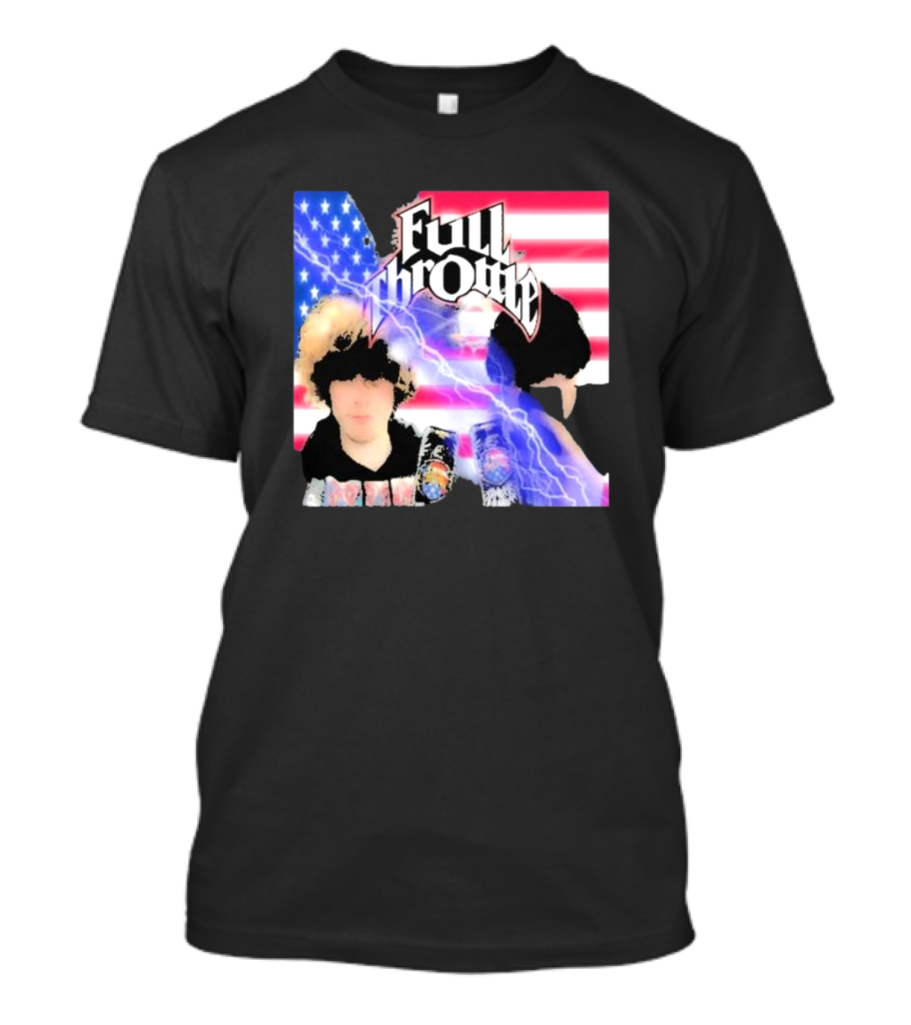 Full Throttle Stars And Stripes Energy Drink Lightning Burst T-Shirt