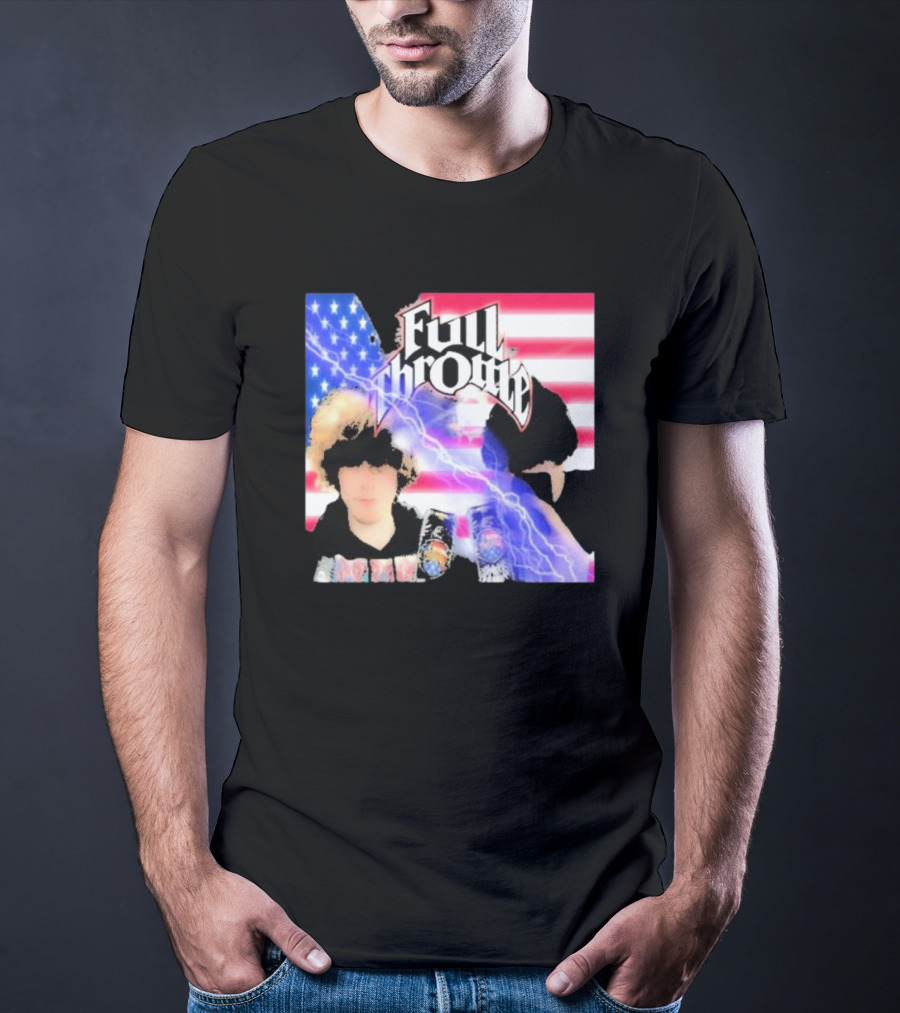 Full Throttle Stars And Stripes Energy Drink Lightning Burst T-Shirt