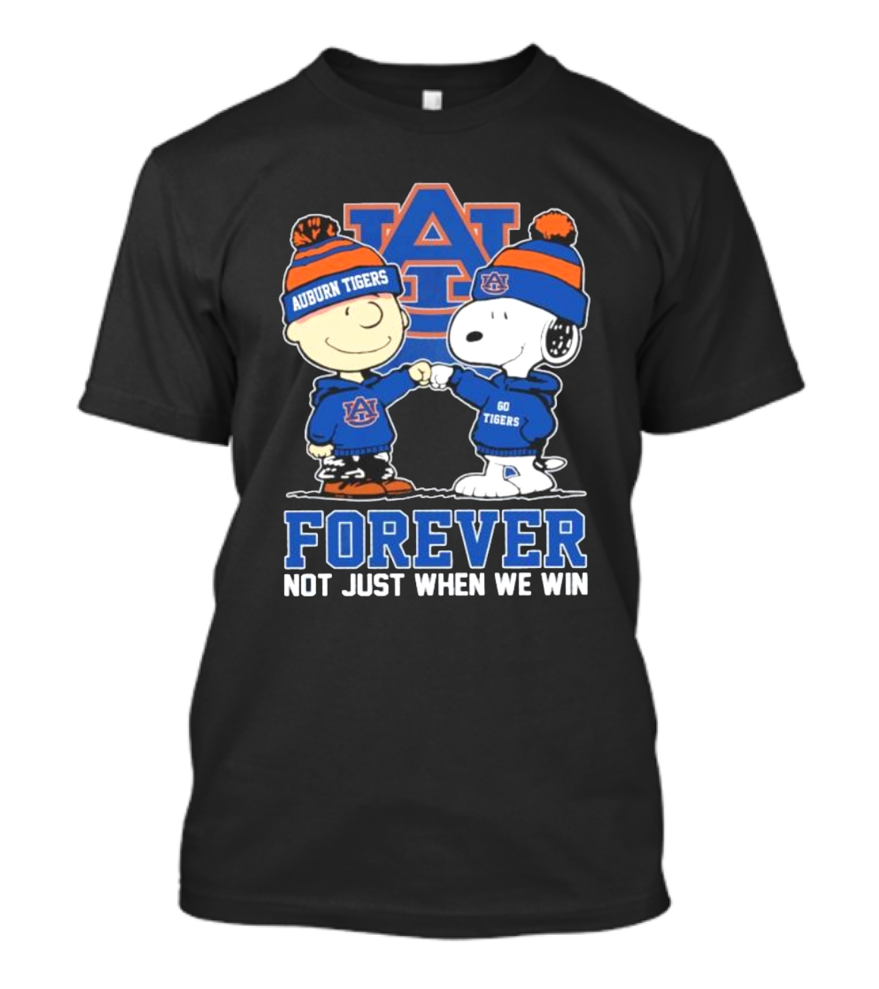 Snoopy Charlie Brown Auburn Tigers Forever Loyalty Not Just When We Win T-Shirt