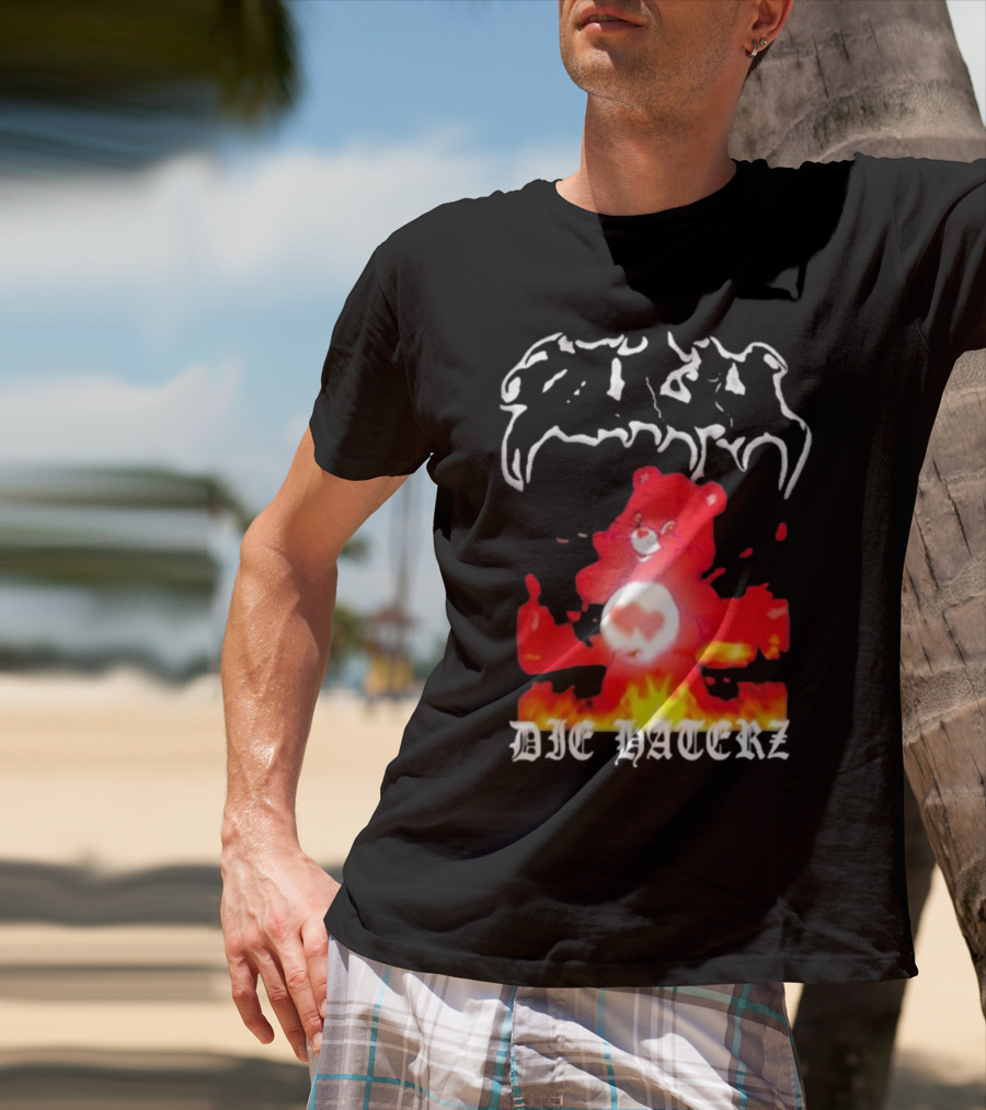 Zulu Bear Die Haterz Burning Heart T-Shirt