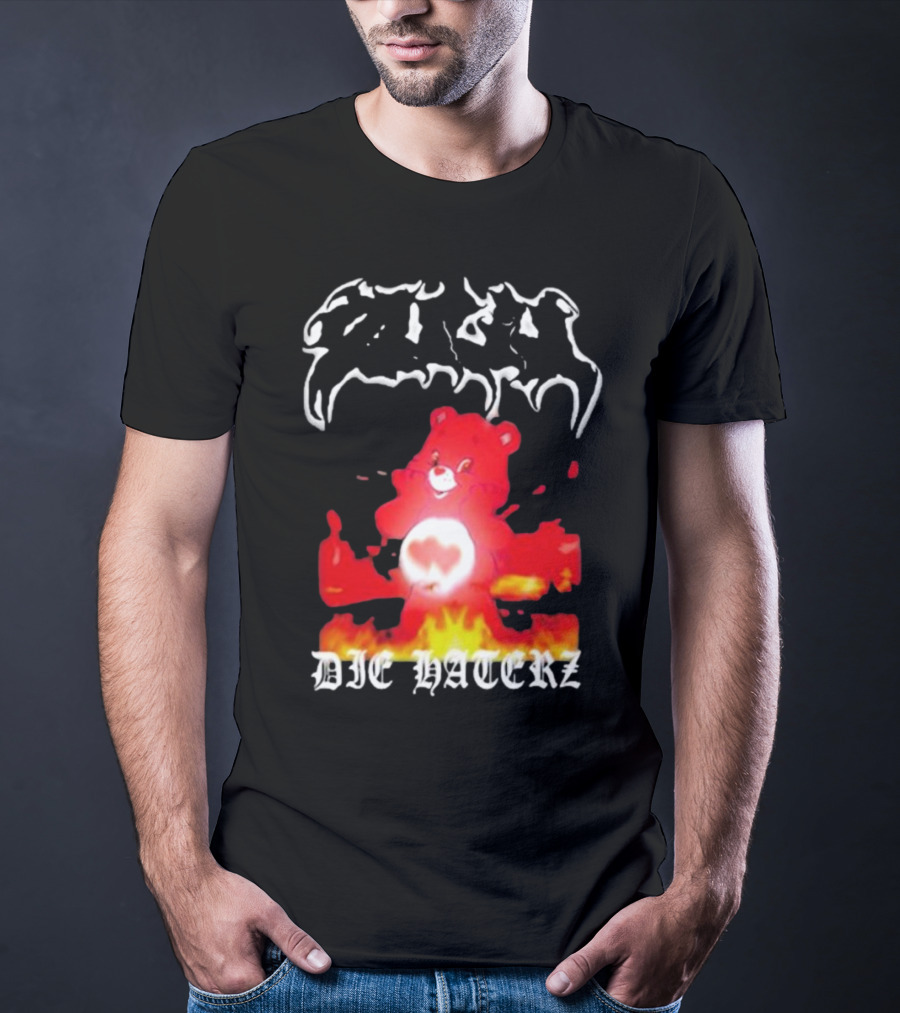 Zulu Bear Die Haterz Burning Heart T-Shirt