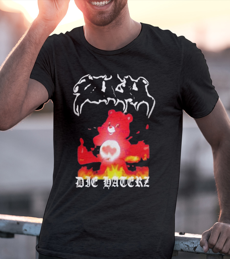 Zulu Bear Die Haterz Burning Heart T-Shirt