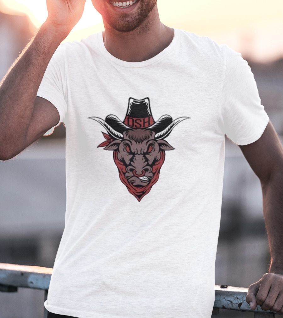 Old School Hats OSH Bull Custom Printed T-Shirt
