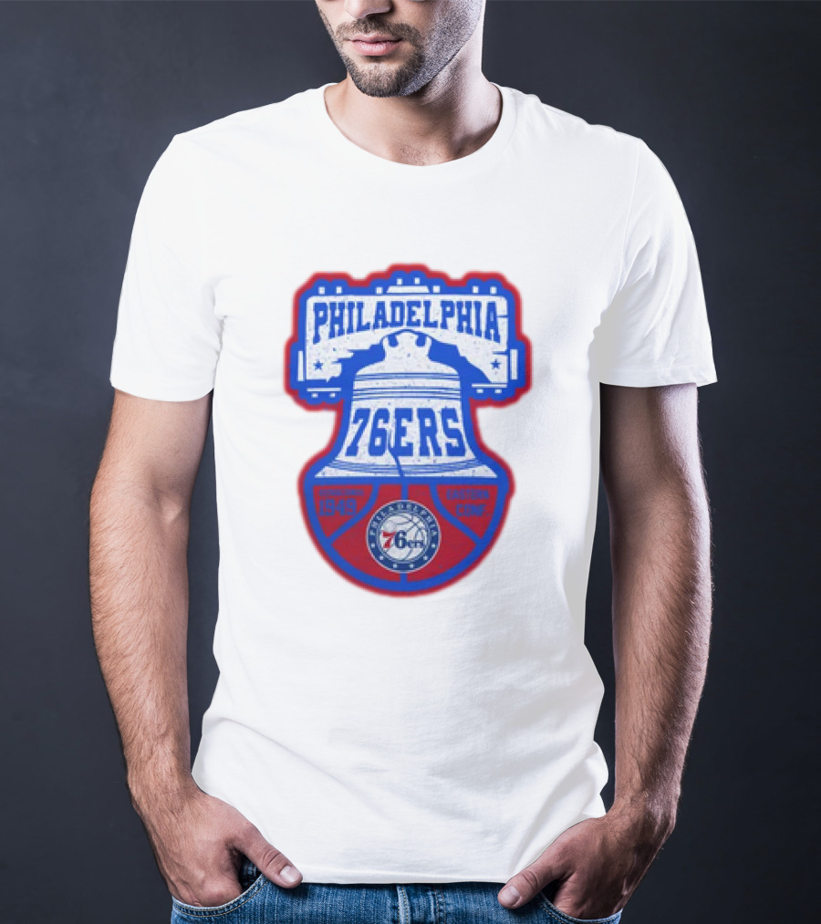 Philadelphia 76Ers 1949 Eastern Conference Liberty Bell T-Shirt
