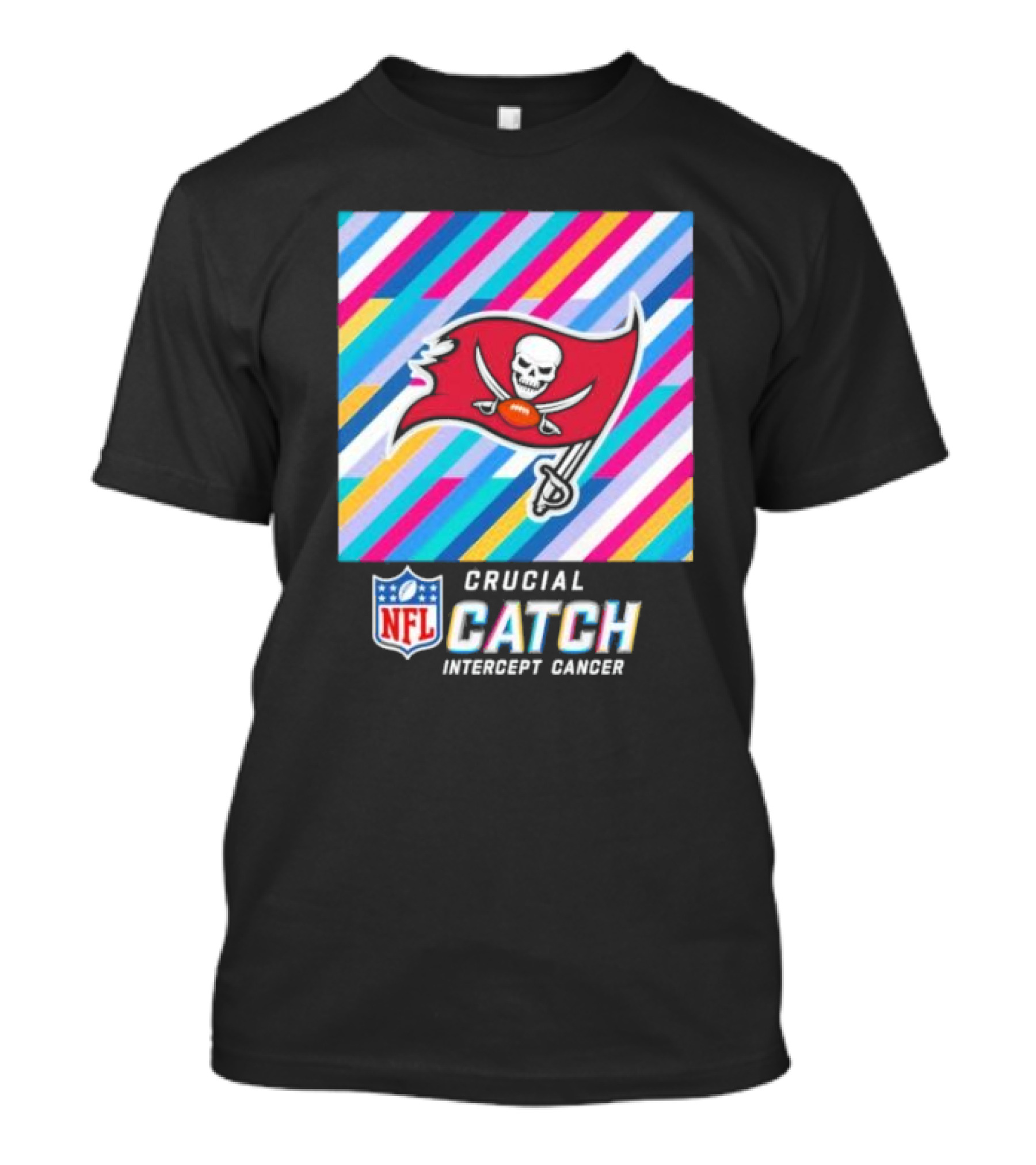 Tampa Bay Buccaneers NFL Crucial Catch Intercept Cancer T-Shirt