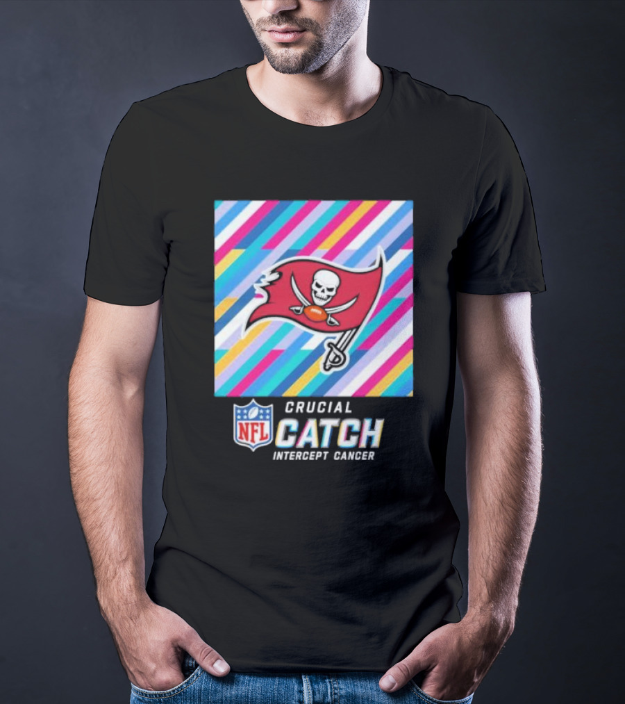 Tampa Bay Buccaneers NFL Crucial Catch Intercept Cancer T-Shirt