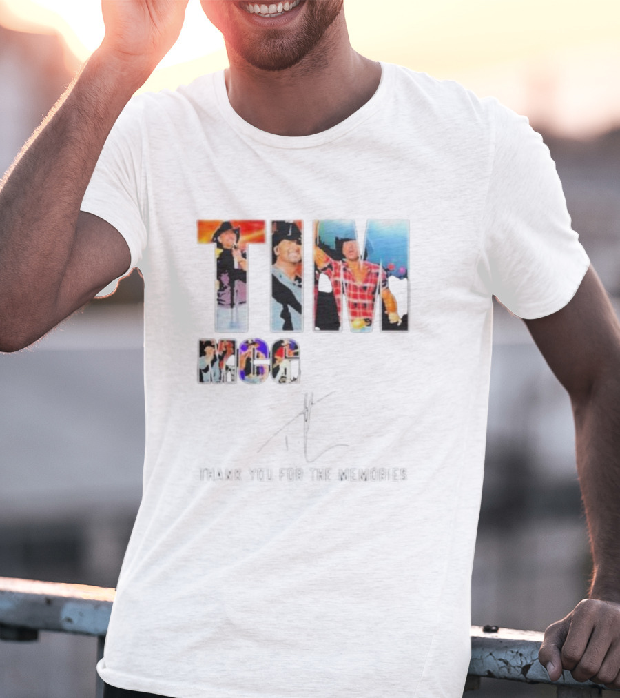 TIM MCGRAW THANK YOU FOR THE MEMORIES SIGNATURE ICONIC STAGE PERFORMANCES T-Shirt