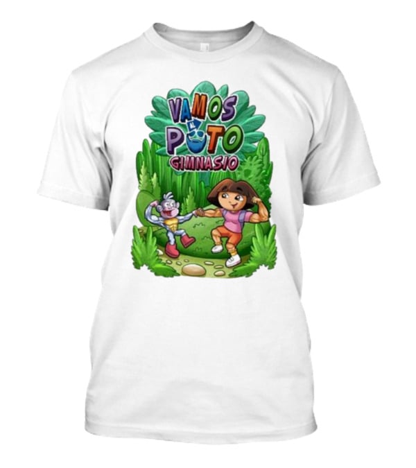 Vamos Al Puto Gimnasio Parody Cartoon Characters Fitness T-Shirt