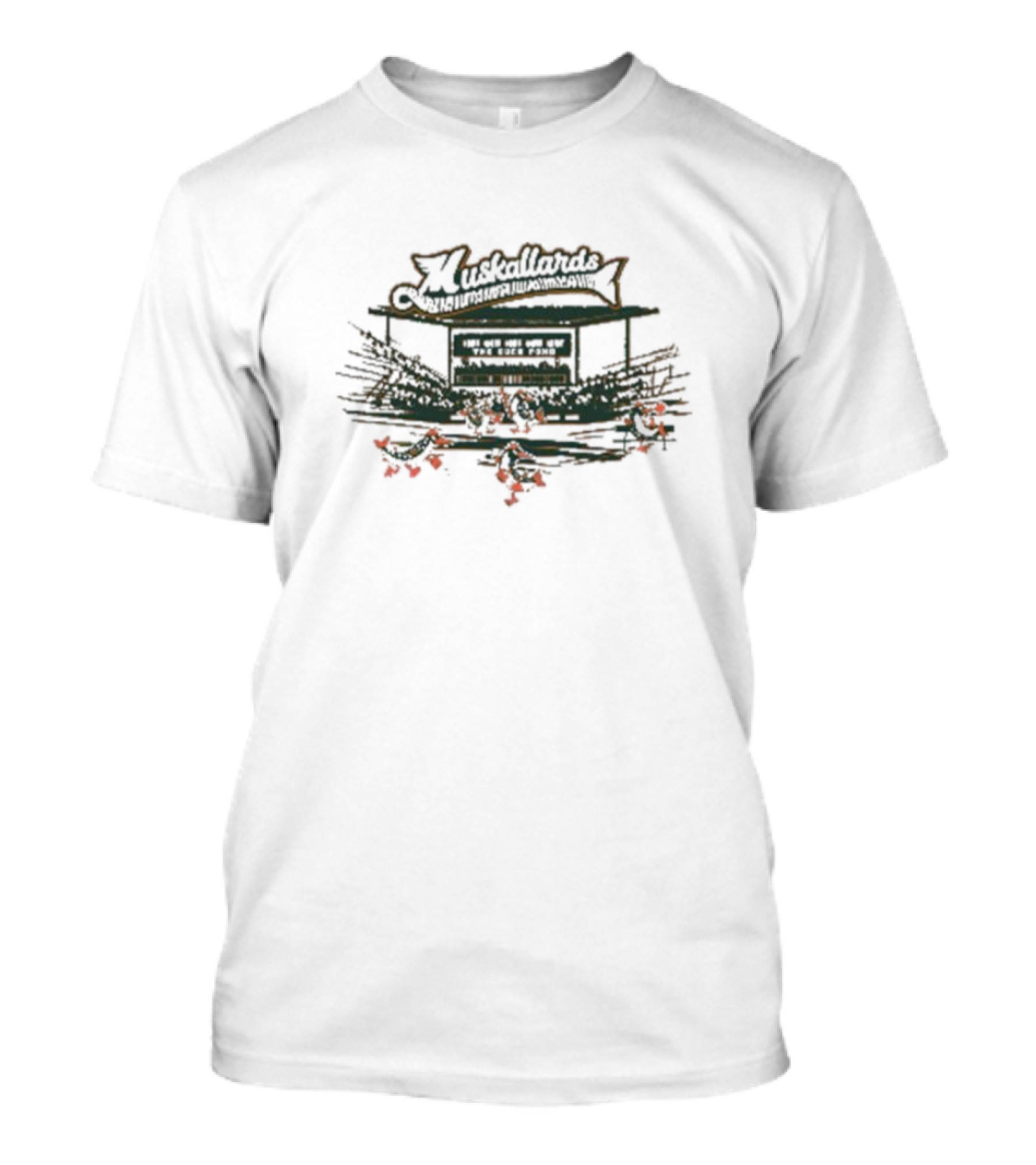 Muskallard Stadium Pocket Sand Retro Sports Venue T-Shirt