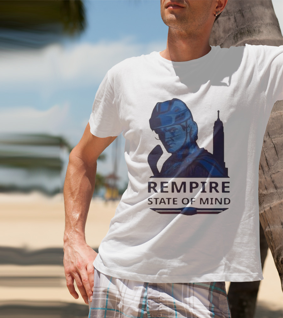 Rempire State Of Mind Matt Rempe New York Rangers Hockey Skyline T-Shirt