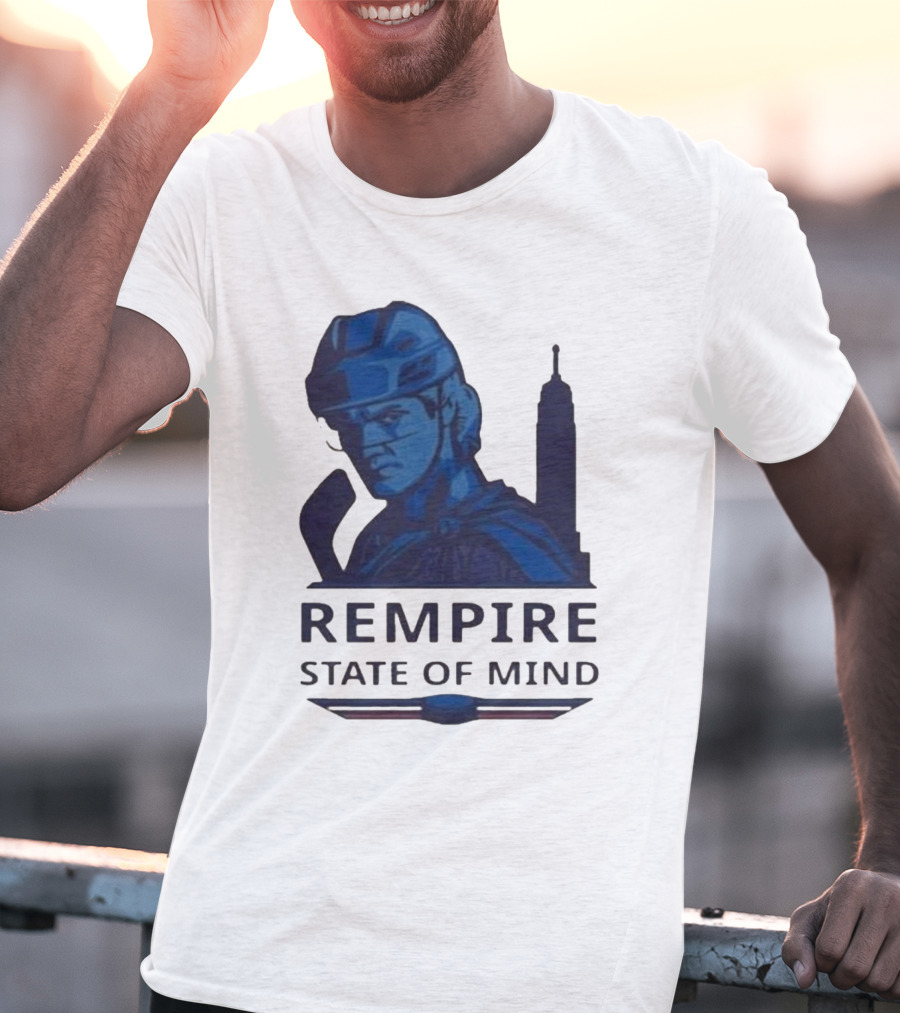 Rempire State Of Mind Matt Rempe New York Rangers Hockey Skyline T-Shirt