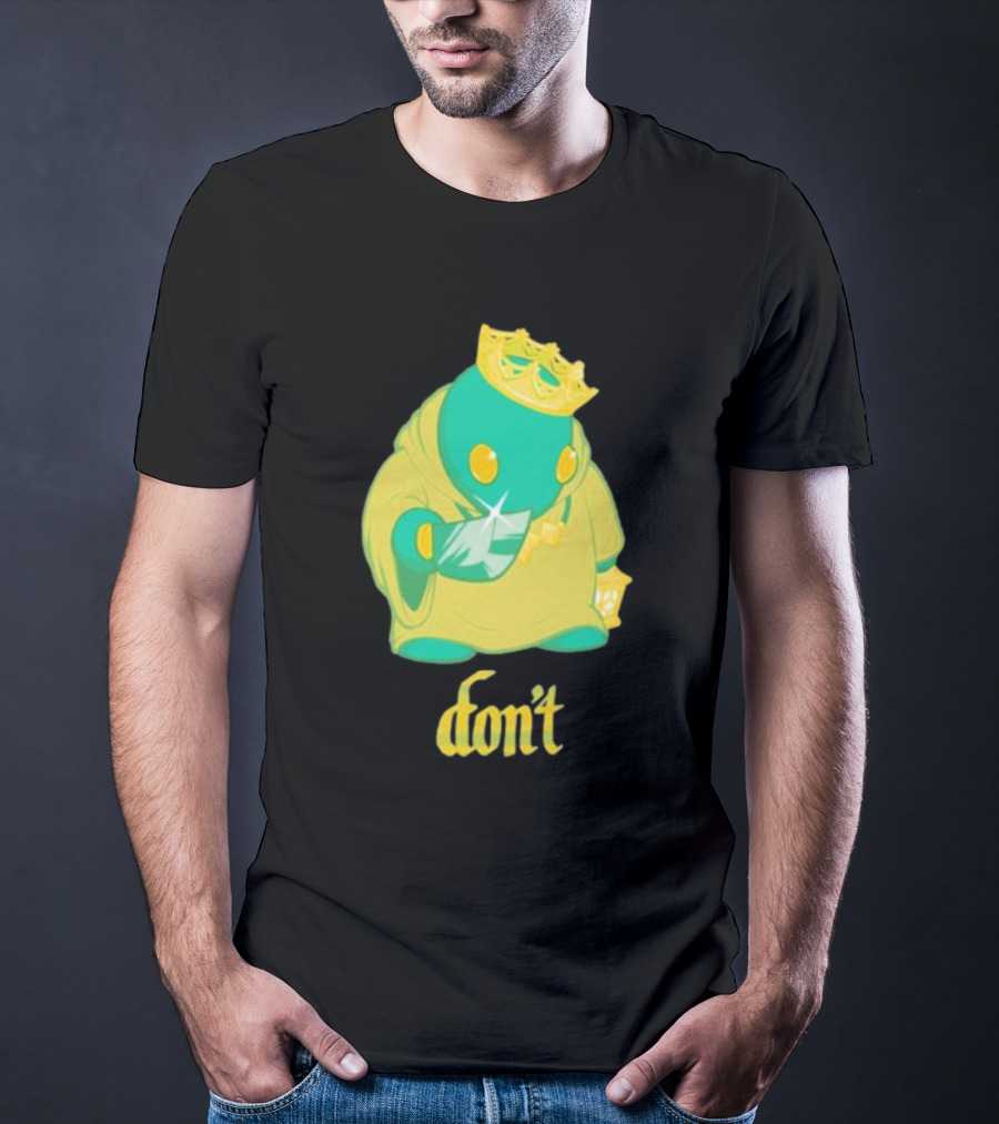 The Yetee King Don’t Green Creature With Crown And Crystal T-Shirt