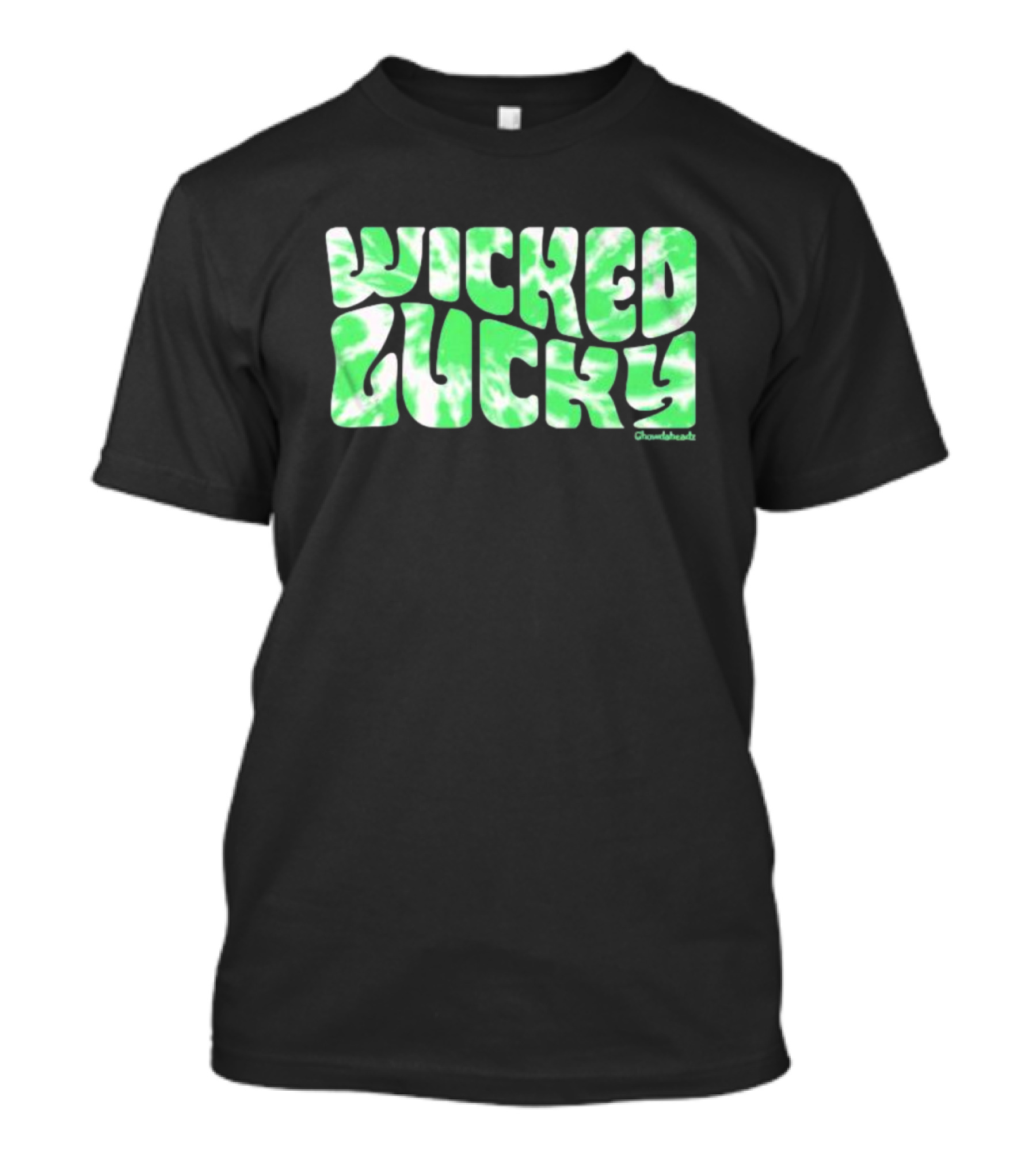 Wicked Lucky Green Tie-Dye Chowdaheadz T-Shirt