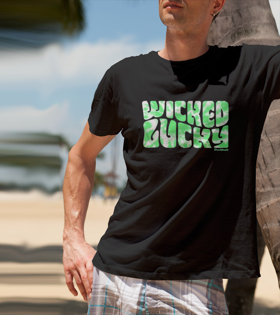 Wicked Lucky Green Tie-Dye Chowdaheadz T-Shirt