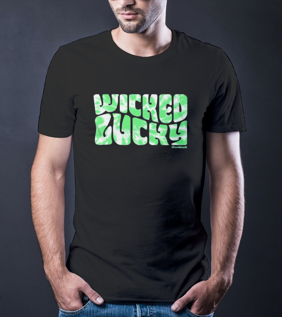 Wicked Lucky Green Tie-Dye Chowdaheadz T-Shirt