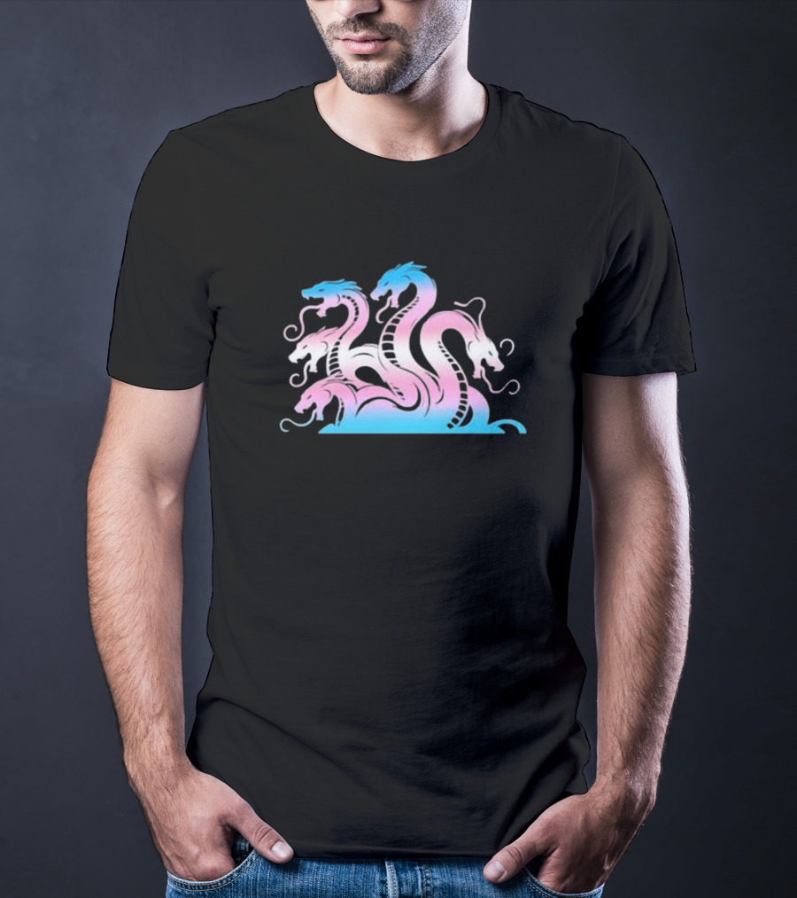 Trans Rights Multi Headed Hydra Pastel Colors T-Shirt