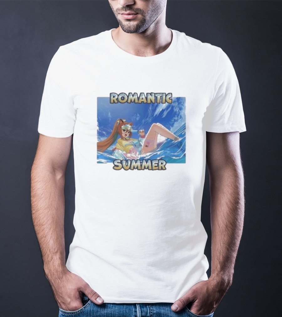 Romantic Summer Anime Beach Vibes T-Shirt