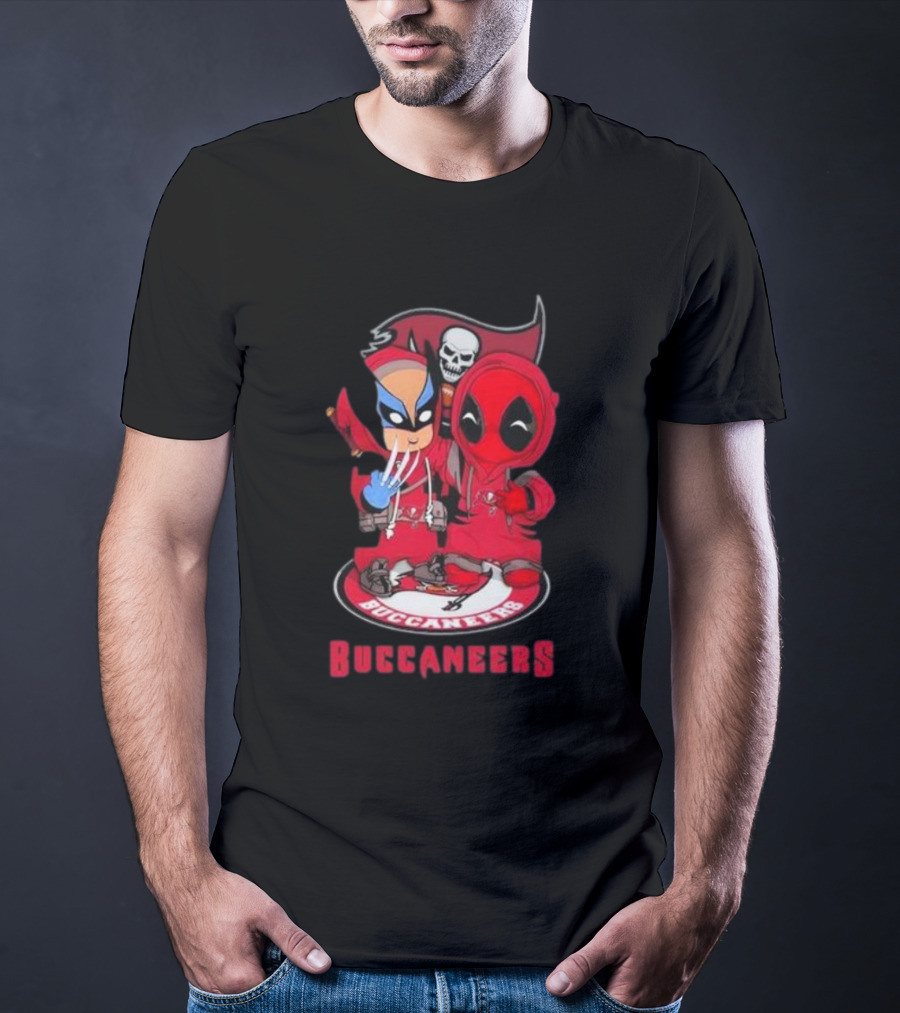 Tampa Bay Buccaneers Marvel Wolverine Deadpool Buccaneers T-Shirt