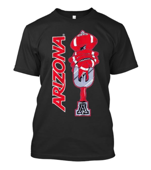 Arizona Football Turnover Sword With Red Helmet Stack And 'A' Emblem T-Shirt