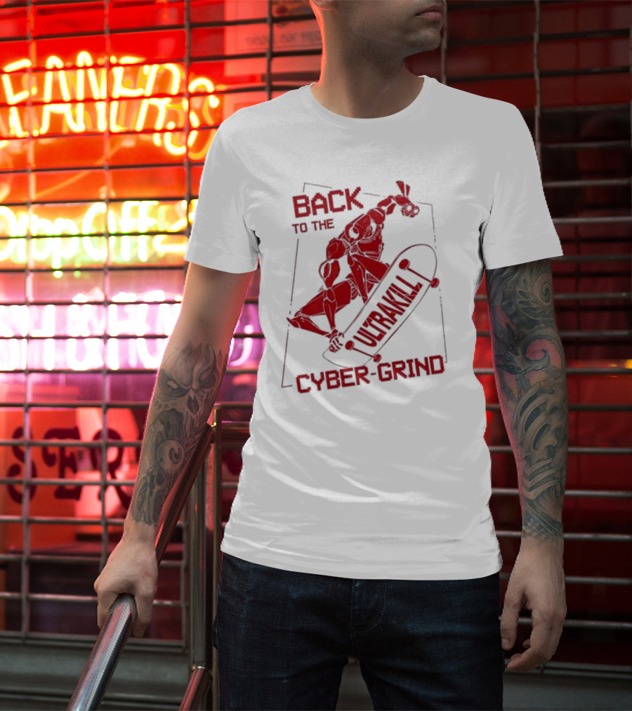 Back To The Ultrakill Cyber Grind Skateboarder De Sports Ultrakill T-Shirt