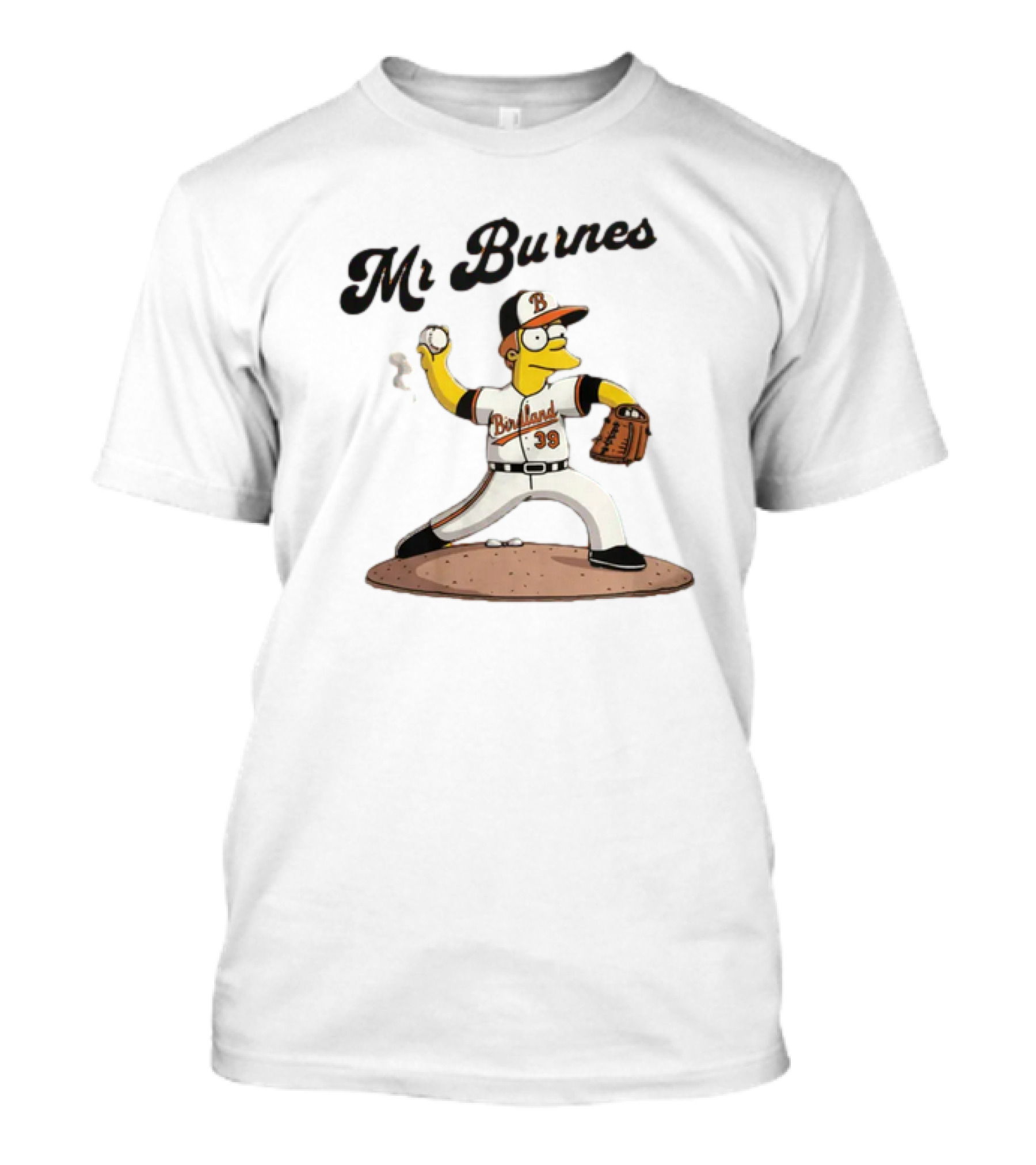 Baltimore Orioles Mr Burnes Baseball Cartoon Character T-Shirt