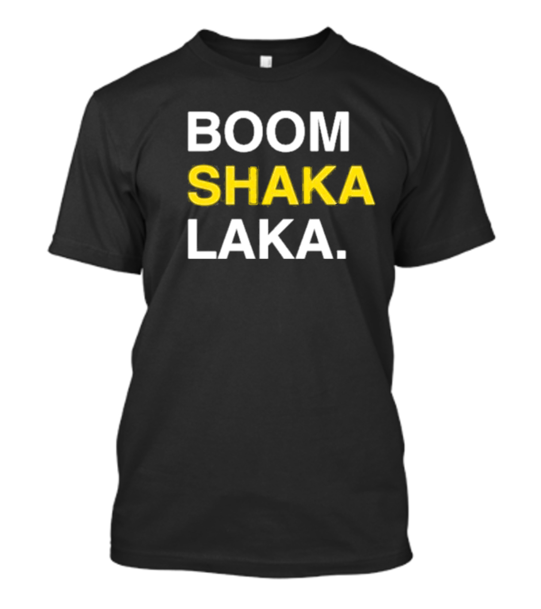 BOOM SHAKA LAKA Vintage Sports Culture Phrase T-Shirt