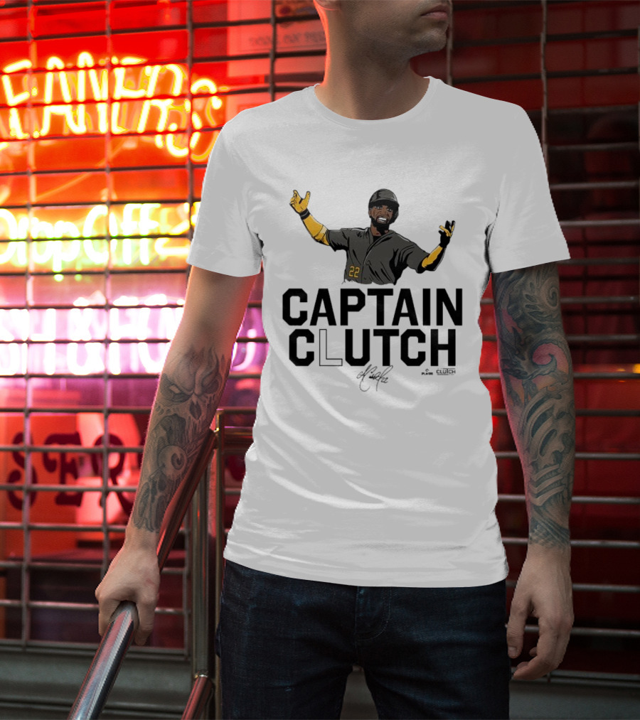 Captain Clutch Andrew McCutchen 22 Signature Gesture T-Shirt