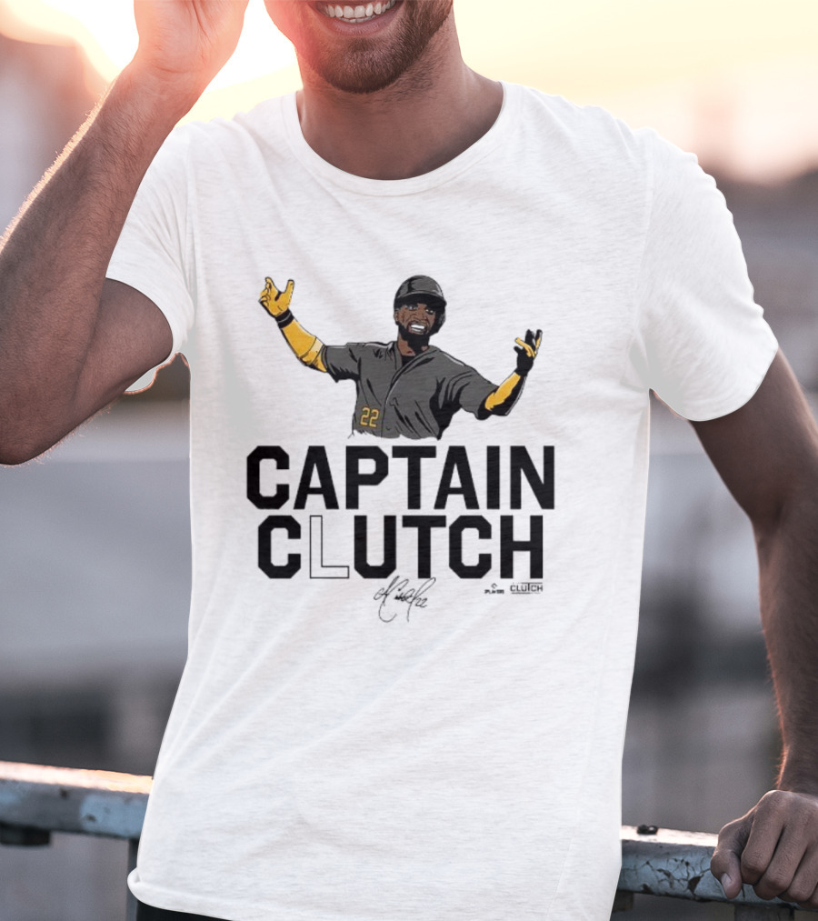 Captain Clutch Andrew McCutchen 22 Signature Gesture T-Shirt