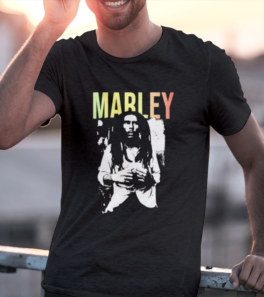MARLEY Bob Marley Band Iconic Reggae Legend T-Shirt