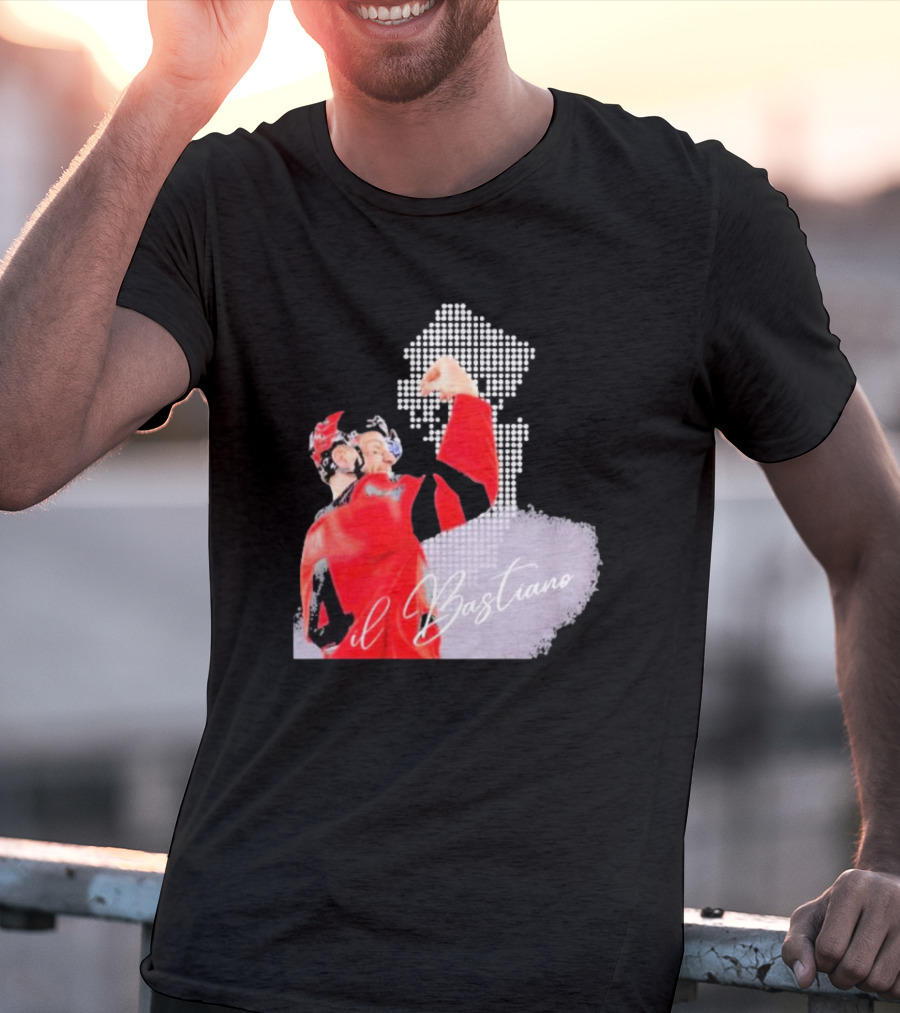 Il Bastiano Number 4 Hockey Celebration Signature T-Shirt