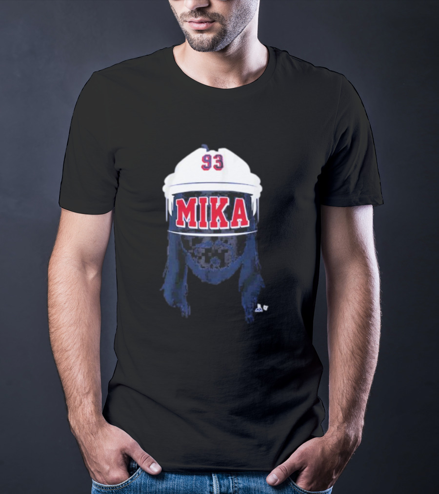 Mika Zibanejad 93 Mika Hockey Helmet T-Shirt