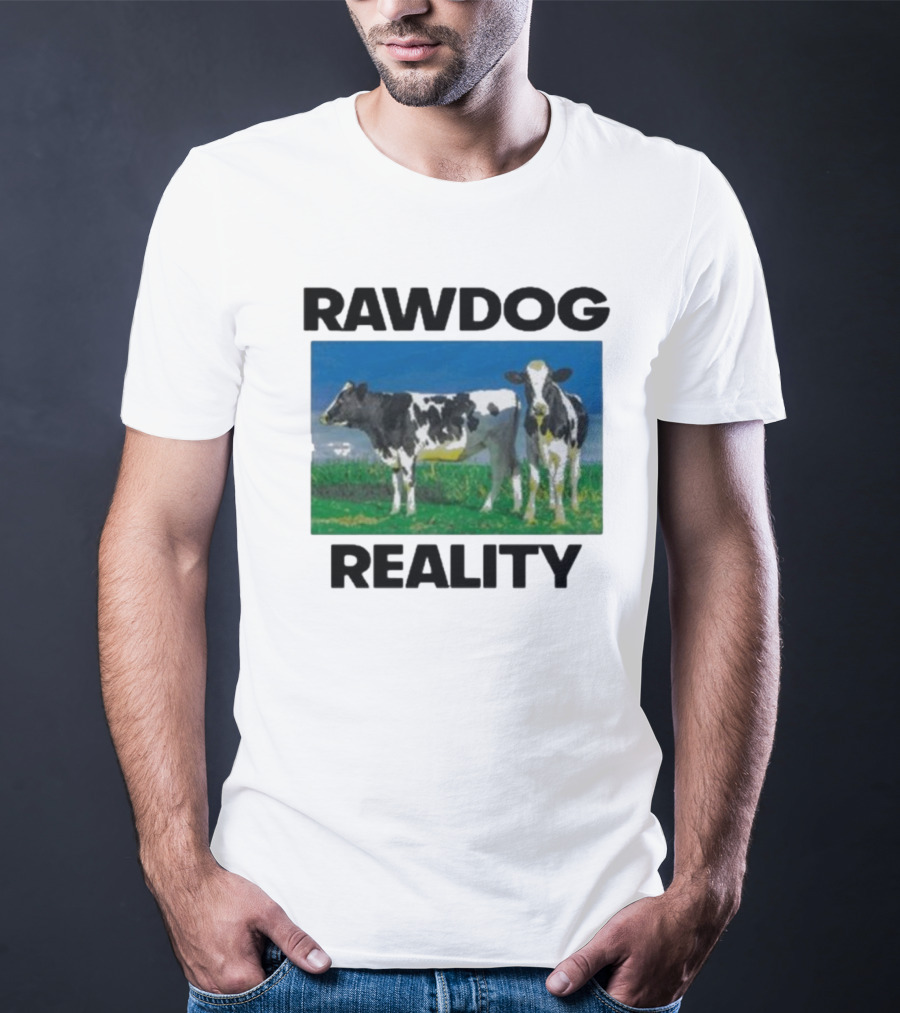 Findsleeptees Rawdog Reality Cows In Green Pasture T-Shirt