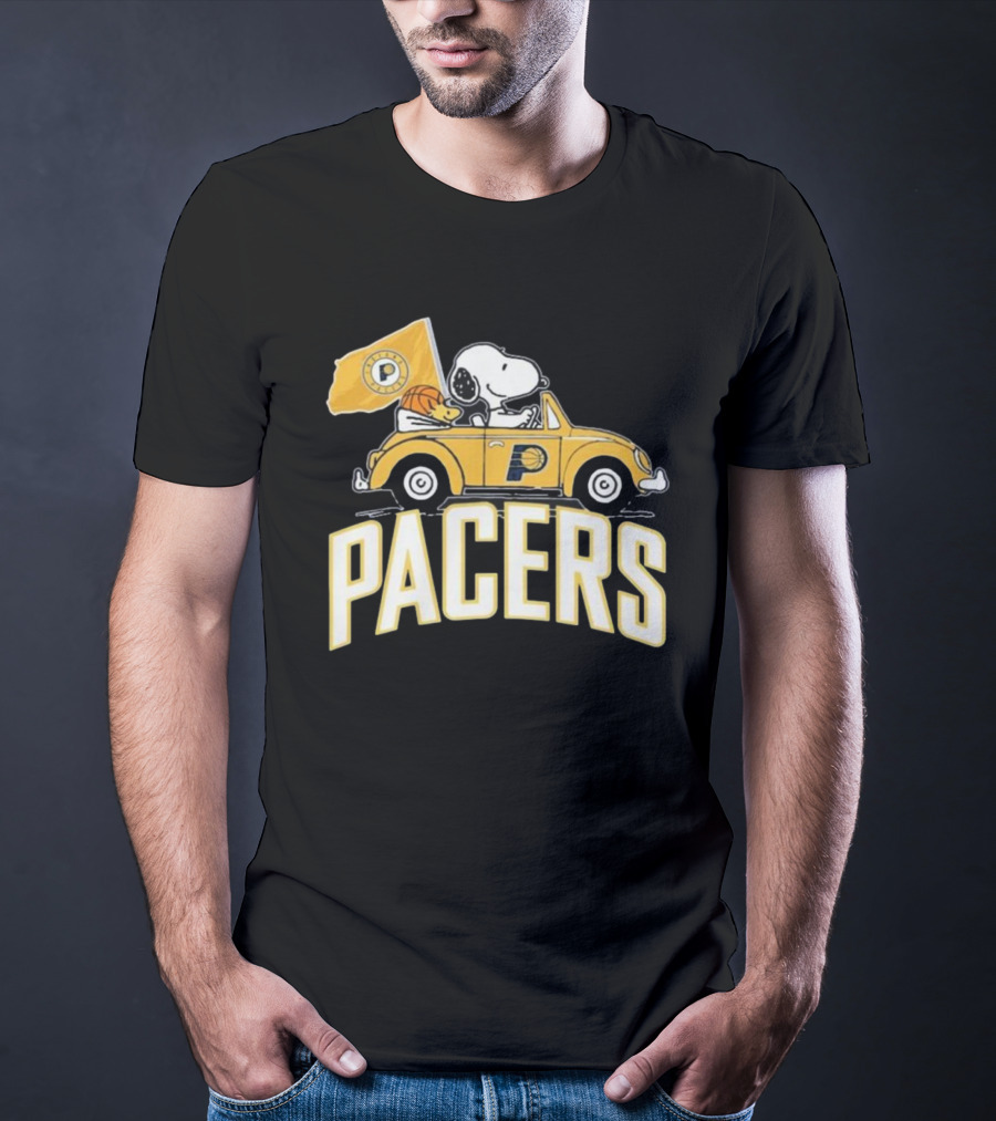 Indiana Pacers Snoopy Fan Forever Basketball Team Car Flag T-Shirt