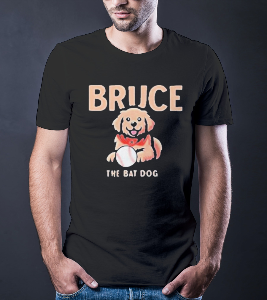 Bruce The Bat Dog Baseball Pup T-Shirt