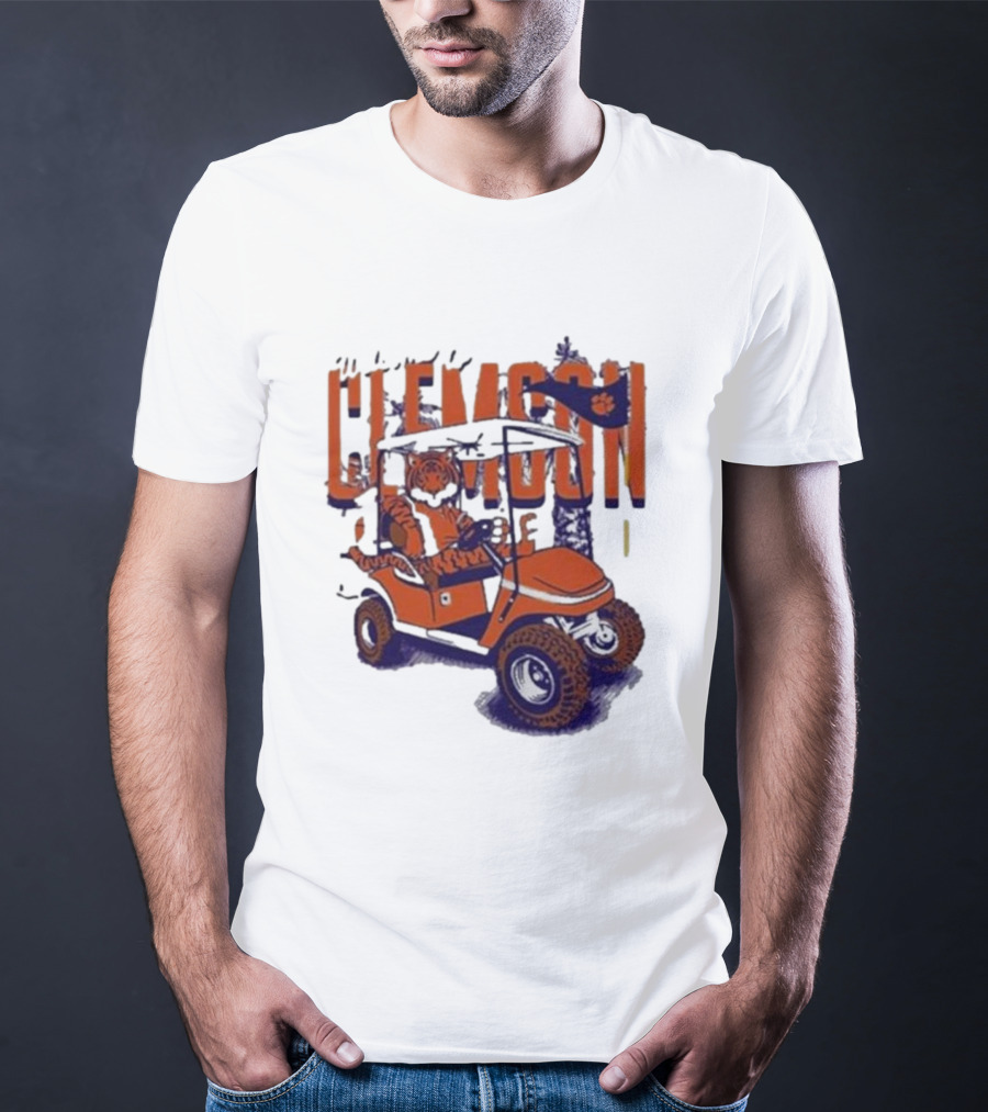 Clemson Tigers Golf Cart Mascot Adventure T-Shirt