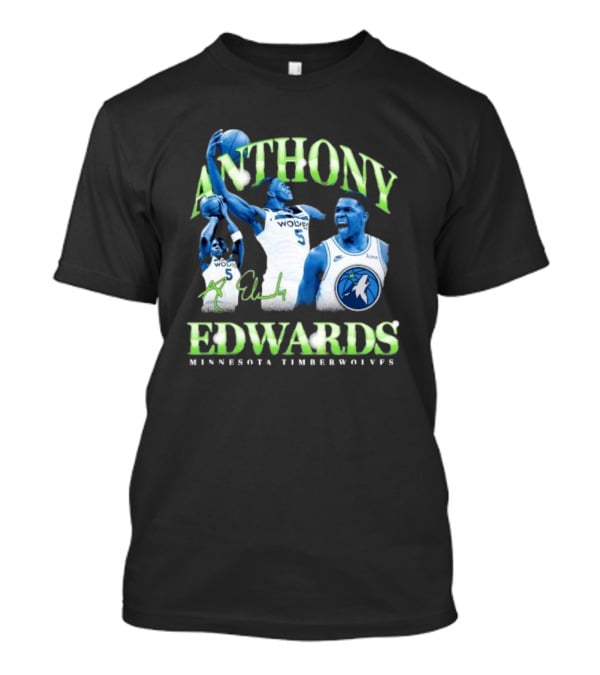 Anthony Edwards Wolves Minnesota Timberwolves 90s Retro T-Shirt