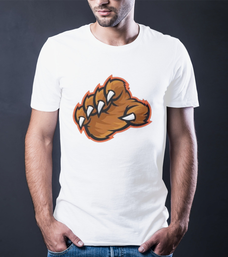 Chicago Bears The Claw Paw Logo Retro Football Fan Gear T-Shirt