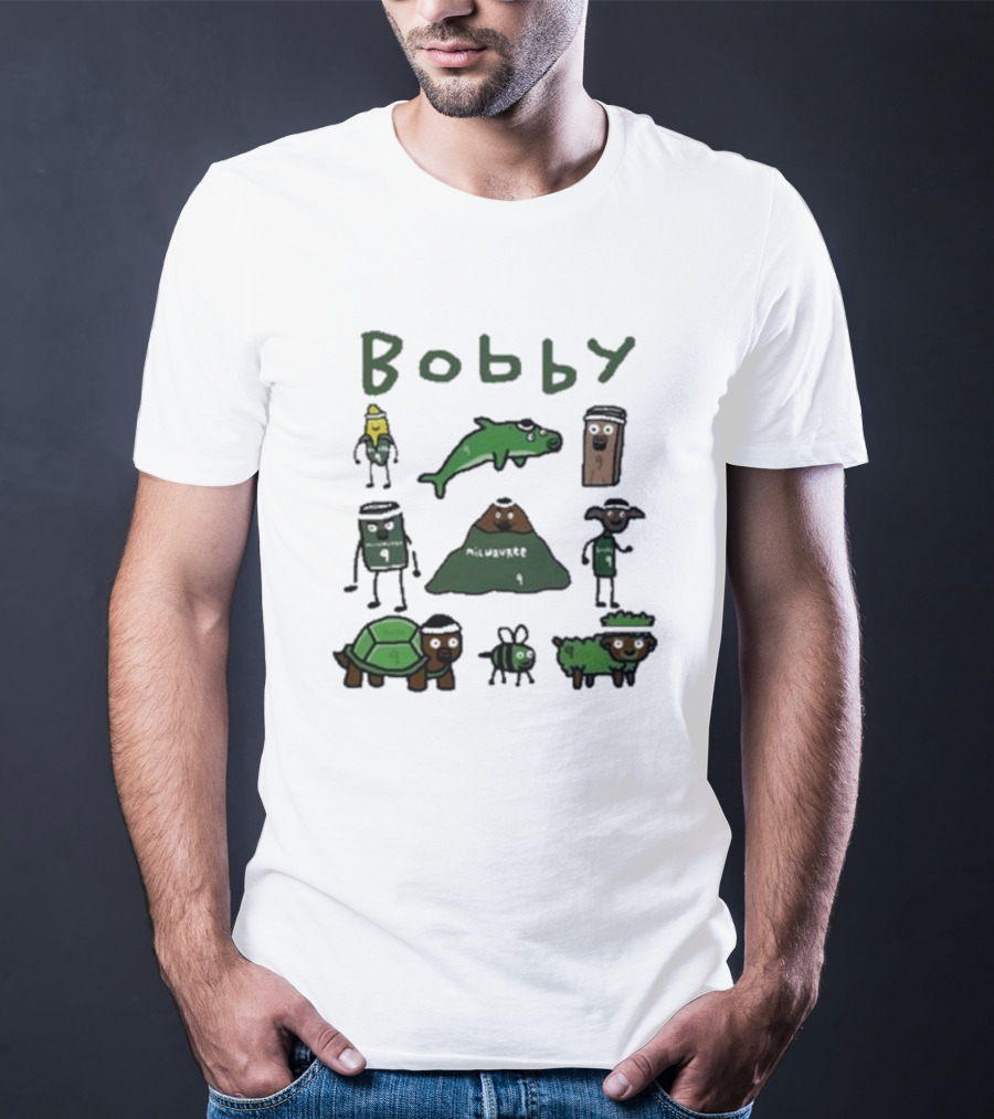 Bobby Milwaukee Nine Characters With Animals And Mountain T-Shirt