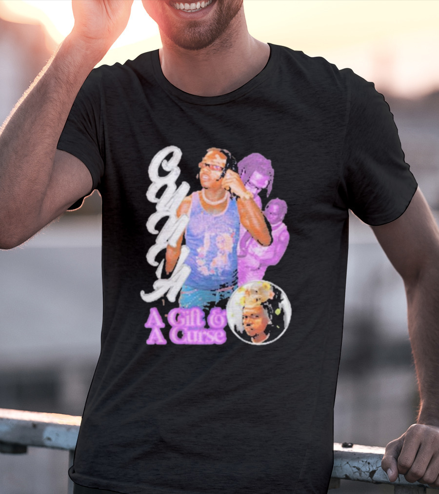 Wunna A Gift And A Curse Graphic Style Text And Portraits T-Shirt