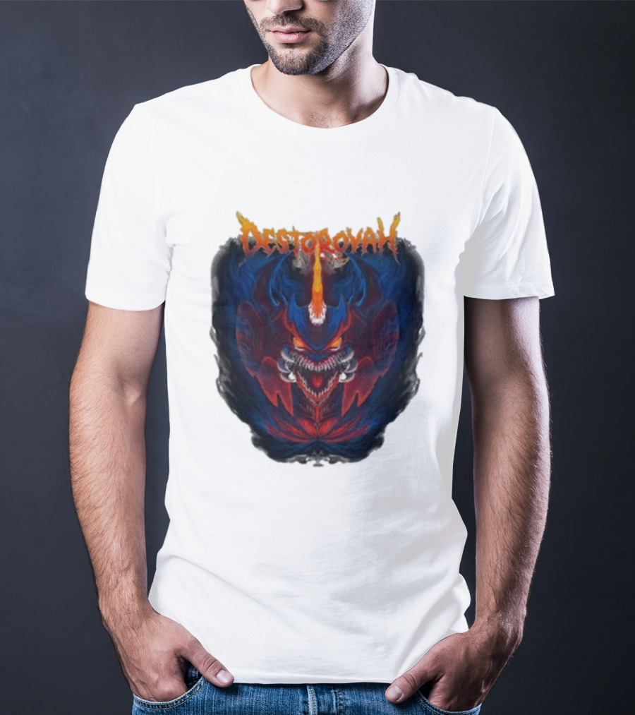 Cavitycolors Destoroyah Fiery Monster Graphics T-Shirt