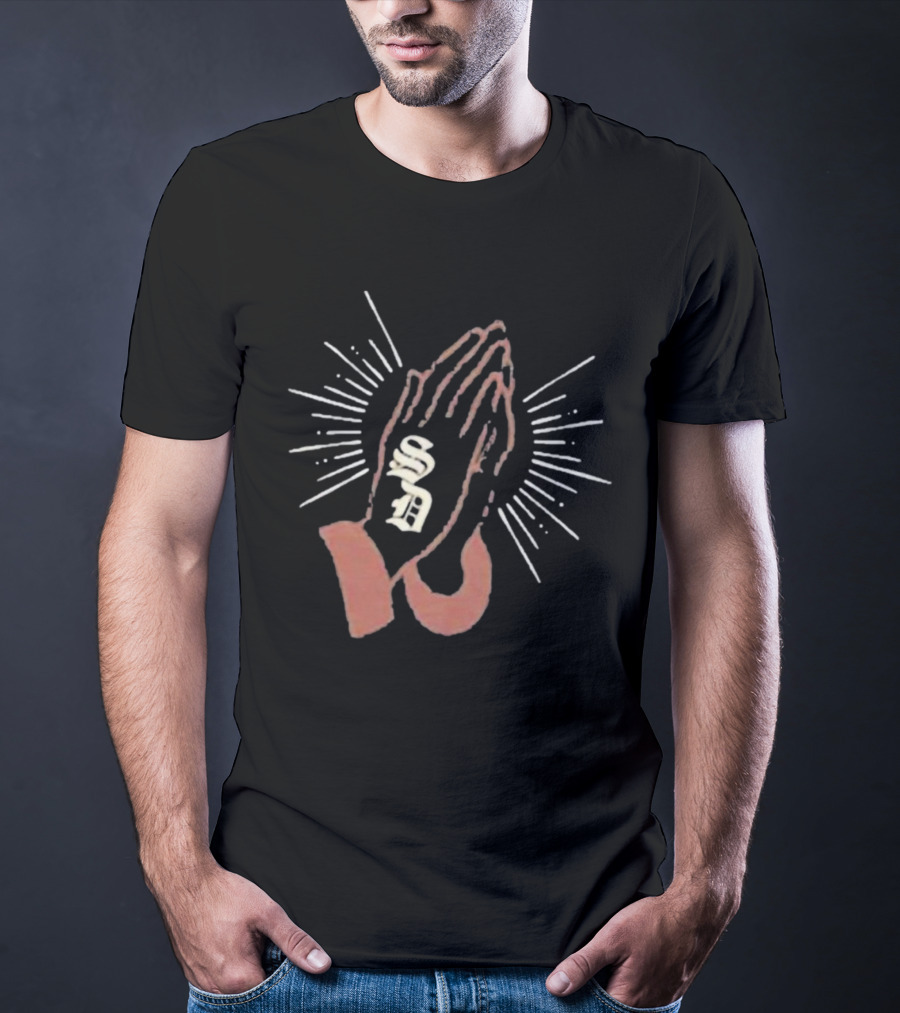 Keep The Faith San Diego Friars Baseball Club 1969 Praying Hands SD T-Shirt