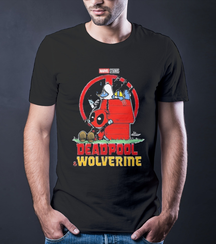 Marvel Studios Deadpool And Wolverine Peanuts Snoopy Crossover T-Shirt